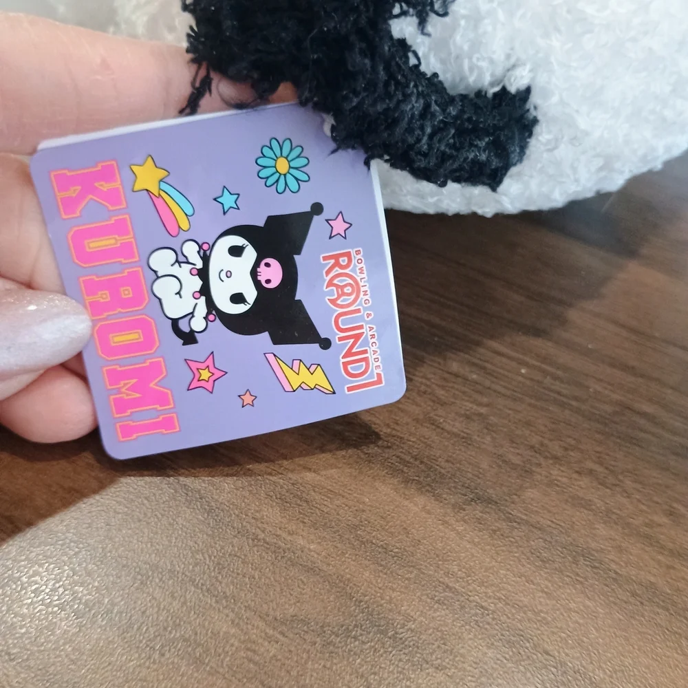 Sanrio Kuromi Plush Doll - Black & White with Pink Accents